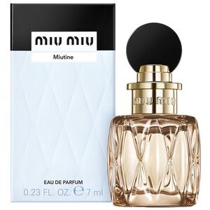 Miu Miu Miutine Eau de Parfum with Black and Gold Accents 7ml